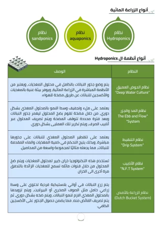 مشروع الزراعة المائية